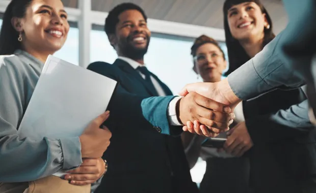 Business people shaking hands